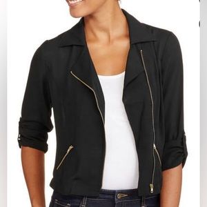 Ali & Kris Semi Sheer Moto Jacket Size Large